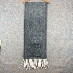 Sprigs Oversized Scarf Womens Gray Fuzzy Soft Drop In Pockets Fringe